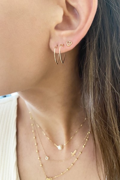 Σκουλαρίκι Χρυσό 14Κ I Heart You