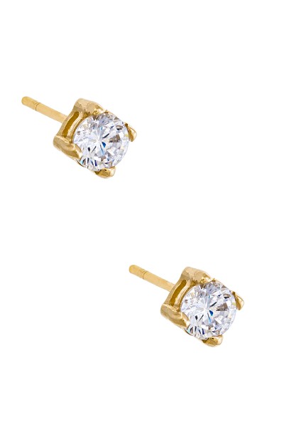 Σκουλαρίκι Χρυσό 14Κ Απλό 4mm