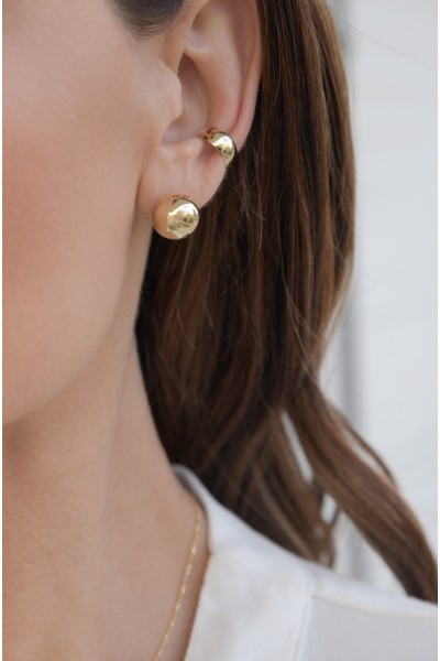 Σκουλαρίκι Χρυσό 14Κ Φούσκες Λουστρέ 1cm