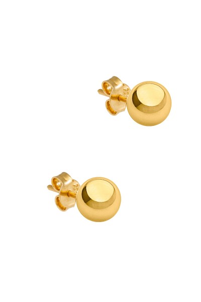 Σκουλαρίκι Χρυσό 14Κ Φούσκες Λουστρέ 6mm