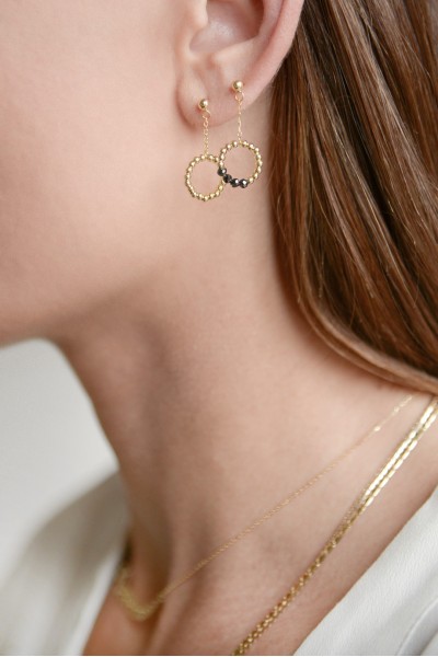 Σκουλαρίκι Χρυσό 14Κ Bubbles