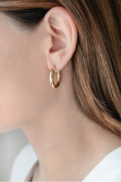 Σκουλαρίκι Χρυσό 14Κ Κρίκος 2.5cm