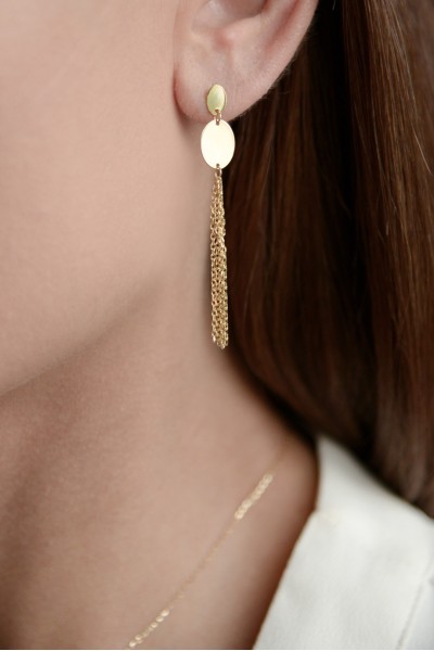 Σκουλαρίκι Χρυσό 14Κ Shiny Rain