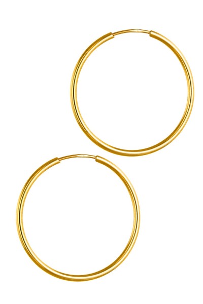 Σκουλαρίκι Χρυσό 14Κ Κρίκος Λεπτός 2.5cm