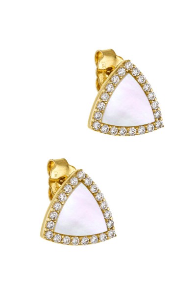 Σκουλαρίκι Χρυσό 14Κ Mother of Pearl