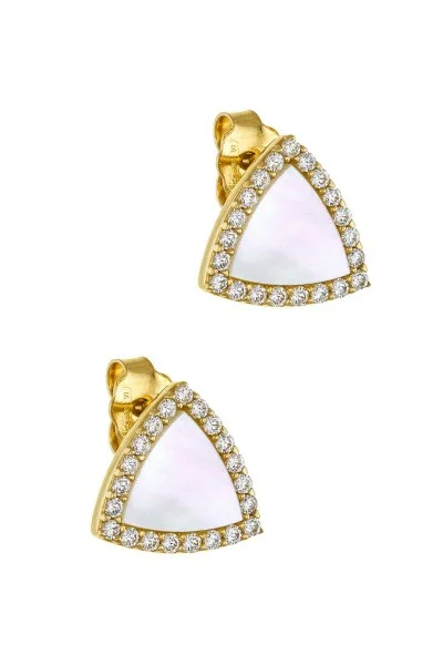 Σκουλαρίκι Χρυσό 14Κ Mother of Pearl