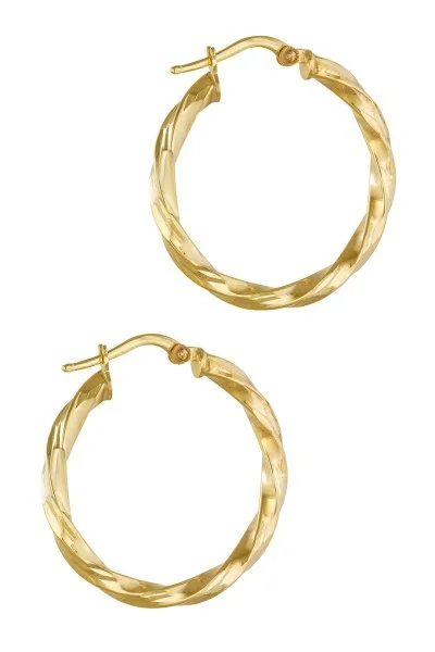 Σκουλαρίκι Χρυσό 14Κ Κρίκος Πλεξούδα 5712