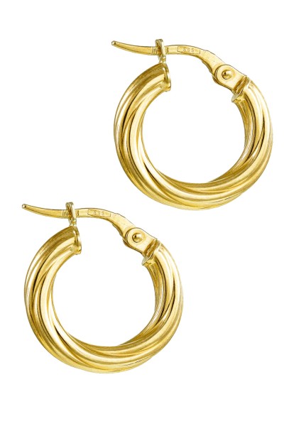 Σκουλαρίκι Χρυσό 14Κ Κρίκος Πλεξούδα 5751