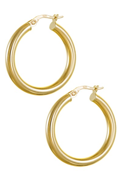 Σκουλαρίκι Χρυσό 14Κ Κρίκος Classic Χοντρός 4cm