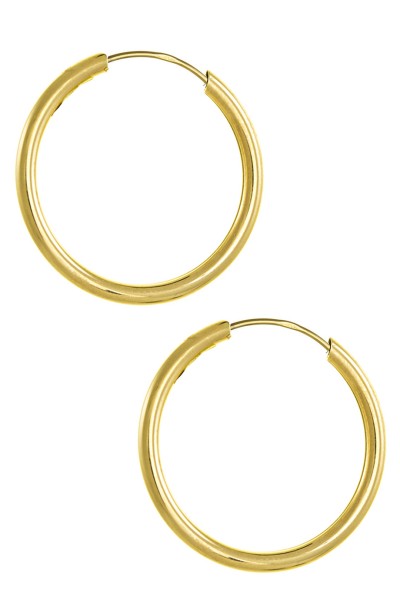 Σκουλαρίκι Χρυσό 14Κ Κρίκος 3.5cm