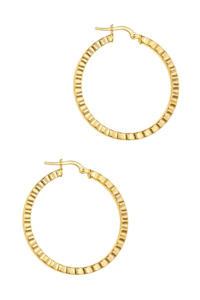 Σκουλαρίκι Χρυσό 14Κ Κρίκος Disco 3.5cm