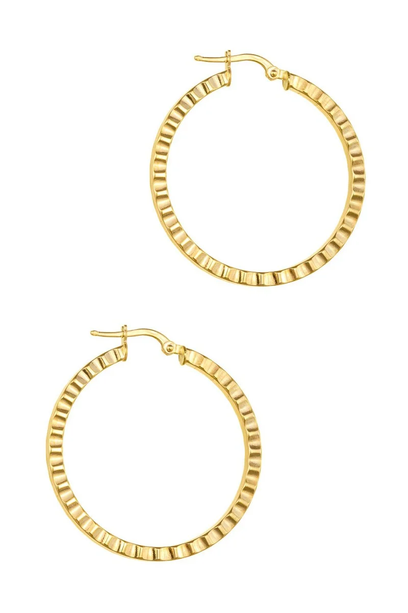 Σκουλαρίκι Χρυσό 14Κ Κρίκος Disco 3.5cm
