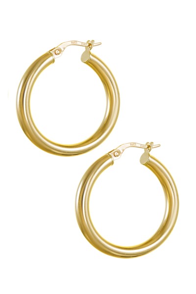 Σκουλαρίκι Χρυσό 14Κ Κρίκος Classic Χοντρός 3cm