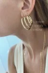 Σκουλαρίκι Χρυσό 14Κ Κρίκος Classic Χοντρός 3cm