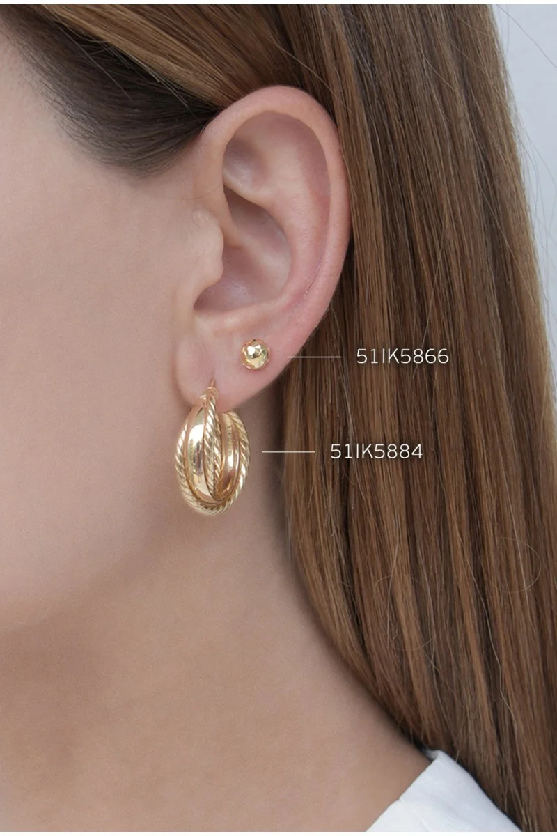 Σκουλαρίκι Χρυσό 14Κ Shiny Party 6mm