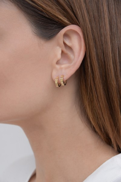 Σκουλαρίκι Χρυσό 14Κ Κρίκος Eternal Love