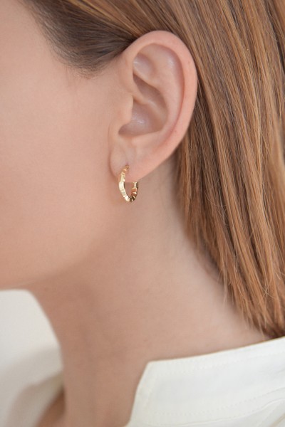 Σκουλαρίκι Χρυσό 14Κ Κρίκος Disco Small