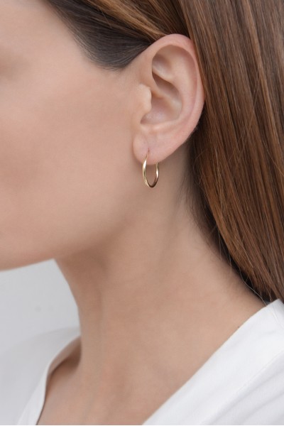 Σκουλαρίκι Χρυσό 14Κ Κρίκος 1.5cm