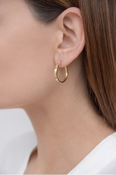 Σκουλαρίκι Χρυσό 14Κ Κρίκος Eternal Love