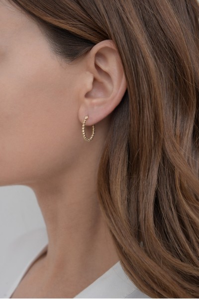 Σκουλαρίκι Χρυσό 14Κ Κρίκος Circle Dolce Vita 2cm