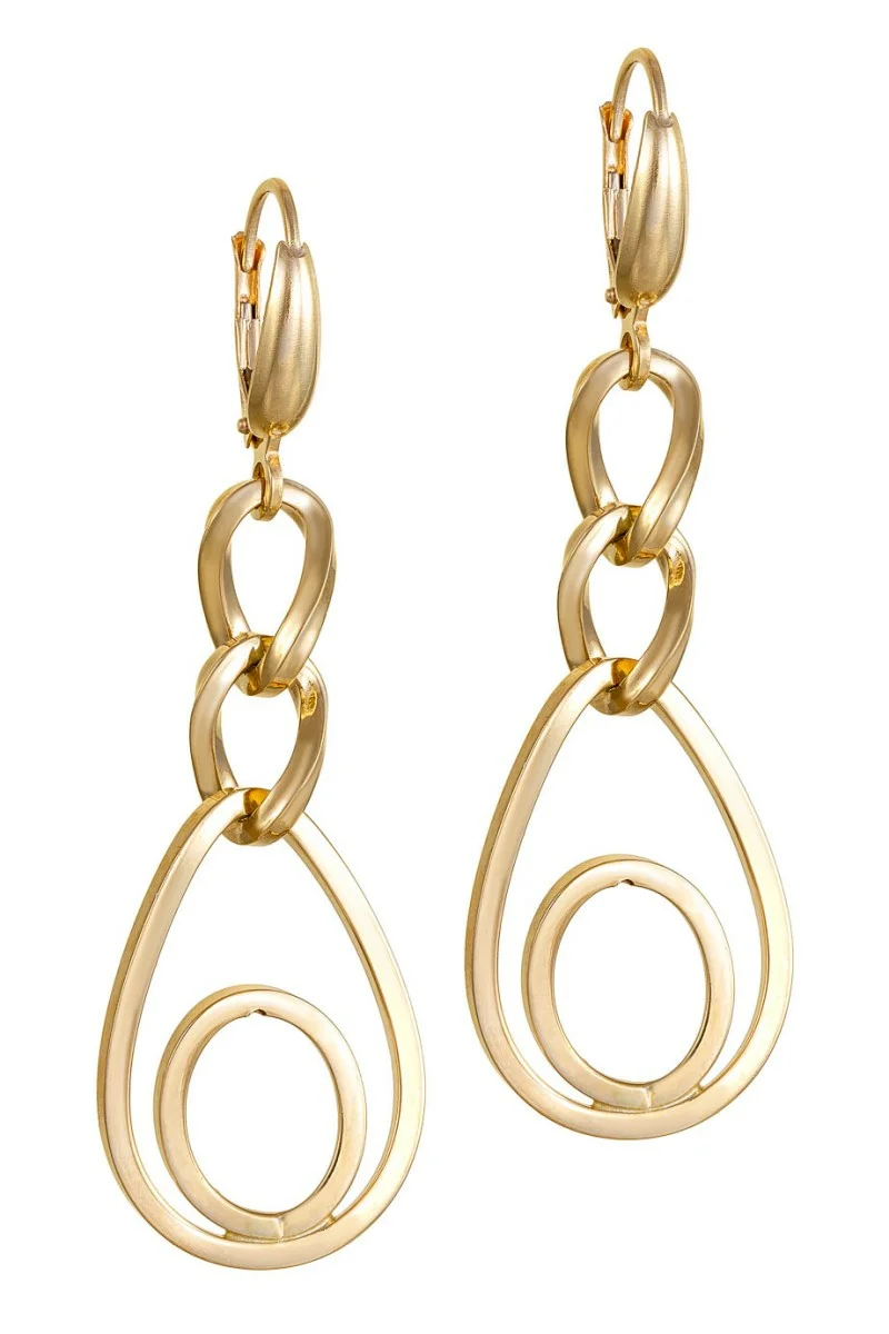 Σκουλαρίκι Χρυσό 14Κ Blogger Style Long 6206