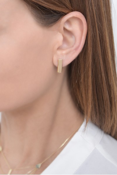 Σκουλαρίκι Χρυσό 14Κ Shiny Line