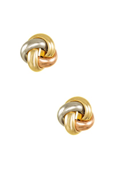 Σκουλαρίκι Χρυσό 14Κ Πλεξούδα Trinity 6215