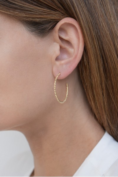 Σκουλαρίκι Χρυσό 14Κ Κρίκος Circle Dolce Vita 3.3cm