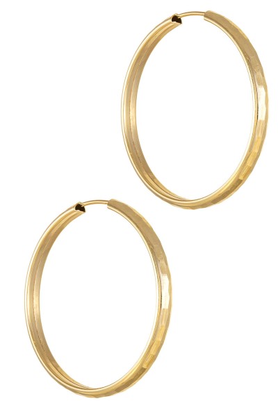 Σκουλαρίκι Χρυσό 14Κ Κρίκος 2.8cm Shiny Party