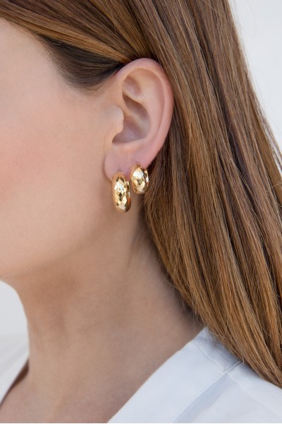 Σκουλαρίκι Χρυσό 14Κ Κρίκος Shiny Party 1.5cm