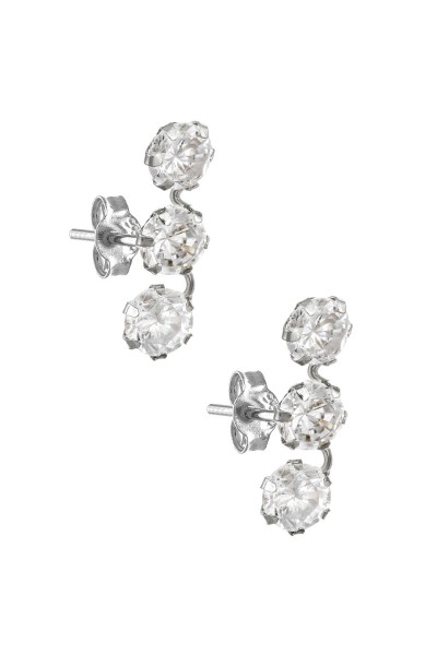 Σκουλαρίκι Λευκόχρυσο 14Κ White Dots