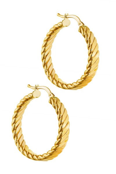 Σκουλαρίκι Χρυσό 14Κ Κρίκος Boho