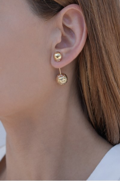 Σκουλαρίκι Μονό Χρυσό 14Κ Shiny Party