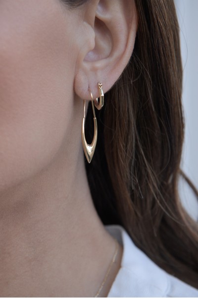 Σκουλαρίκι Χρυσό 14Κ Κρίκος Infinity