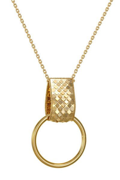 Κολιέ Χρυσό 14Κ Disco Circle