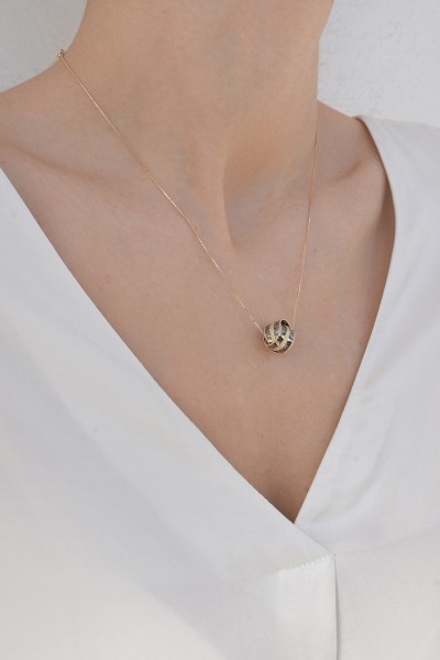 Κολιέ Χρυσό 14Κ Πλεξούδα Black 6068