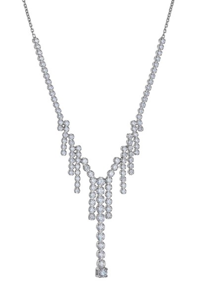 Κολιέ Λευκόχρυσο 14Κ Lady Rain