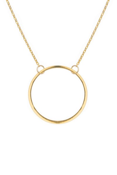 Κολιέ Χρυσό 14Κ Κύκλος Λουστρέ