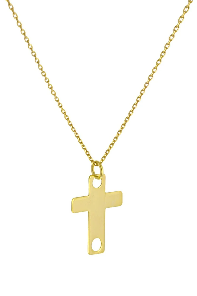 Κολιέ Χρυσό 14Κ Simplicity Cross