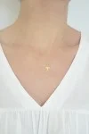Κολιέ Χρυσό 14Κ Simplicity Cross