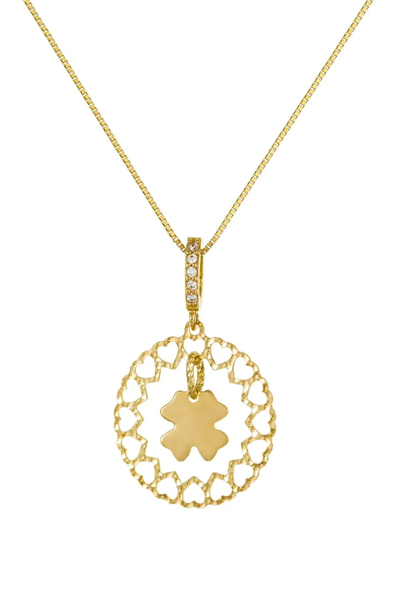 Κρεμαστό Χρυσό 14Κ Little Clover