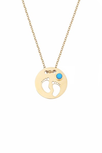 Κολιέ Χρυσό 14Κ Πατουσάκια Shine