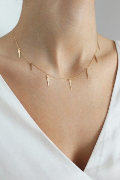 Κολιέ Χρυσό 14Κ Aztec Drops