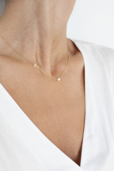 Κολιέ Χρυσό 14Κ SeeK for Gold Lady Pearl