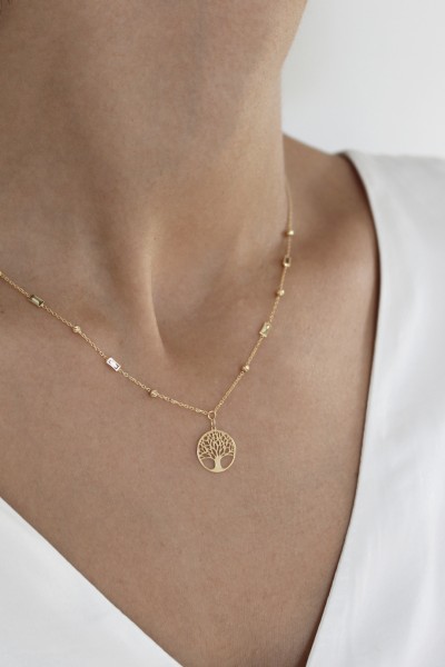 Κολιέ Χρυσό 14Κ Δέντρο Ζωής