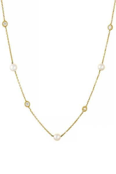 Κολιέ Χρυσό 14Κ Pearl Dots