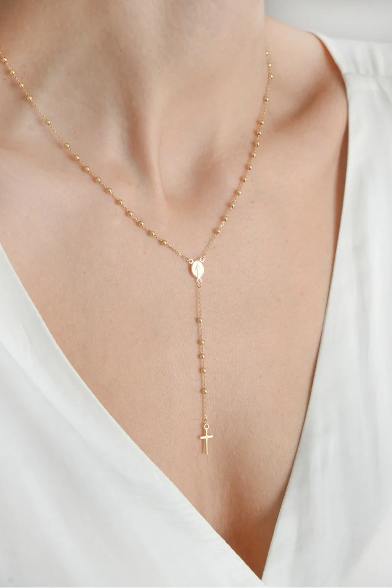Κολιέ Χρυσό 14Κ Bead It Rosario 5345