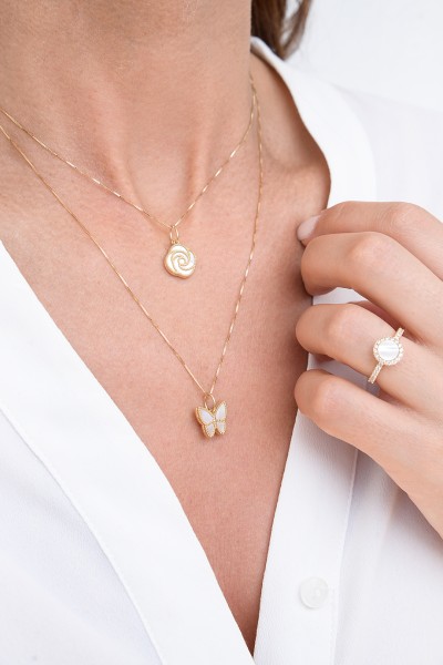 Κρεμαστό Χρυσό 14Κ Bubbles Rose