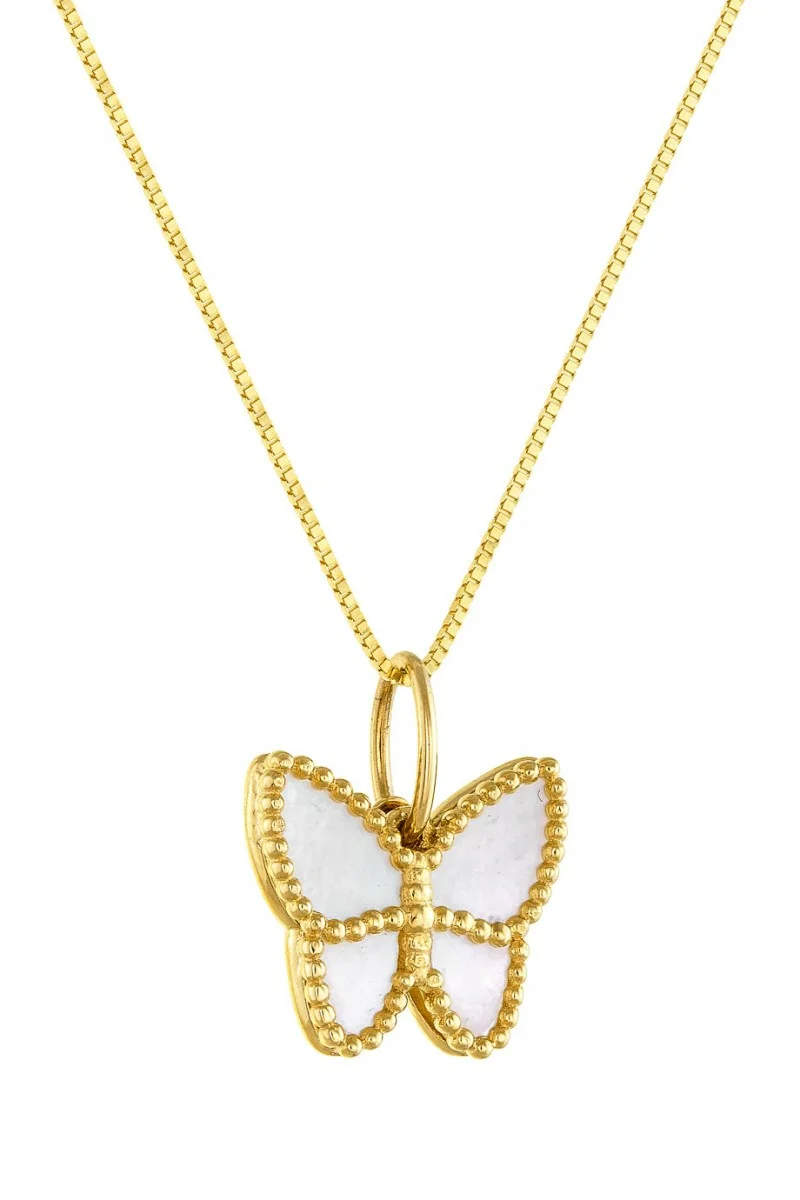 Κρεμαστό Χρυσό 14Κ Bubbles Butterfly