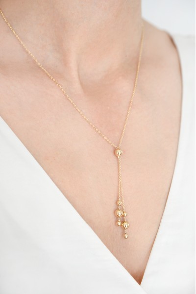 Κολιέ Χρυσό 14Κ Bead It Shine 5661